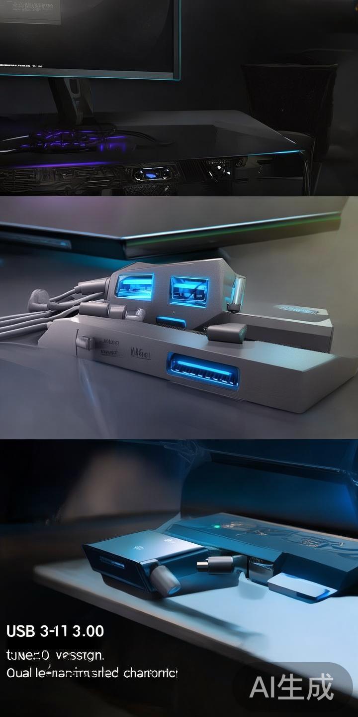 USB接口作为数据交换的通用接口，具有高速传输、供